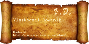 Viszkocsil Dominik névjegykártya