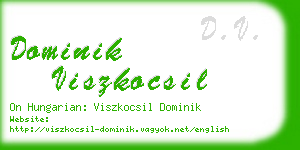 dominik viszkocsil business card